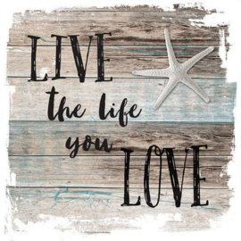 CE1113331/1510- 5 stuks servetten van 33x33cm live the life you love