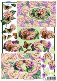 kn/1632-  A4 knipvel Marianne D elegance butterfly -117141/5258