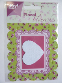 0002391- Joy Crafts stencil foam Flourishes hart - OPRUIMING