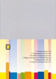 CE115632/1015- 5 stuks transparante sheets plastic mica A3