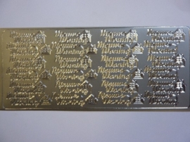 st1082- stickervel zilver met tekst nieuwe woning 10x20cm