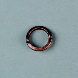 10 x metalen ringen met 2 ogen koper 14mm 117465/1610