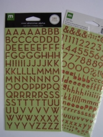 5356- Making M glitter alfabet stickers 2 vellen met totaal 281 stickers