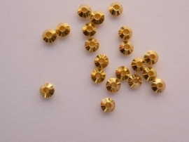 CH.008.G- 40 stuks zwaar metalen spacer kralen van 4mm goudkleur - SUPERLAGE PRIJS!