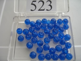523 Ronde glaskraal 5.5 mm. blauw