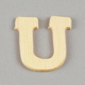 006887/1406- 2cm houten letter U