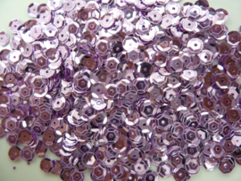10 gram pailletten van 6mm facon geribbeld metaal licht lila (grote hoeveelheid) SUPERLAGE PRIJS!