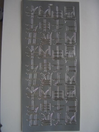 st546- japanse letters zilver 10x20cm