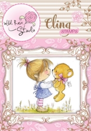 CE180017/3329- Wild Roses Studio cling stamp Emily with Ted