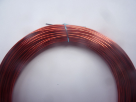 CH.10x23 - 20 meter aluminiumdraad (Wire&Wire draad) van 1mm licht rood