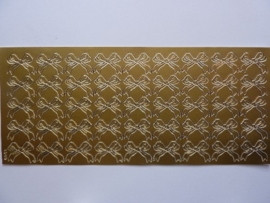 st 773- stickervel kerst strikjes goud