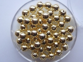35 x ronde waxparels  6mm goud - 6067 760