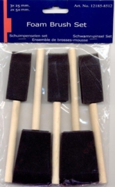 CE330109/8512- foambrushset assortiment 5 stuks