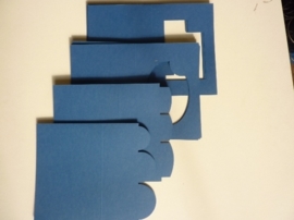 007961C- 12 stuks dubbele kaarten blauw OPRUIMING