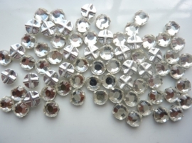 000531 - 370030/120- 72 stuks crystal rijgstrass/naaistrass SS30 6.4mm  crystal zilver