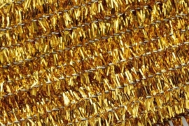 8476 764- 10 stuks chenille draad van 50cm lang en 8mm breed goud