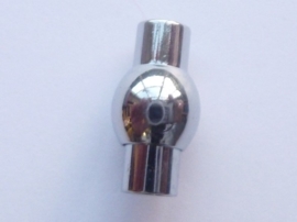 CH.048- magneetsluiting van 19x11mm voor bv leren veters van 6mm dik -ROESTVRIJSTAAL-