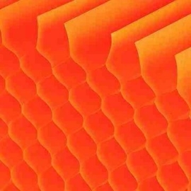 honingraat papier oranje/cyclaam 25x17cm
