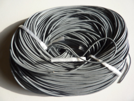 100 meter echt leren veter grijs van 2mm dik - AA kwaliteit - SUPERLAGE PRIJS!