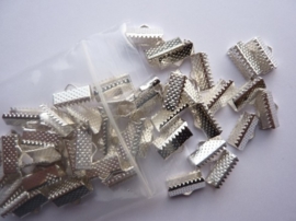 50 x lintklemmen van 12mm breed zilverkleur - SUPERLAGE PRIJS!