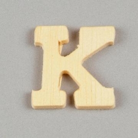 006887/1309- 2cm houten letter K