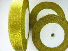 rol met 22.86 meter goud sparklelint van 12mm breed