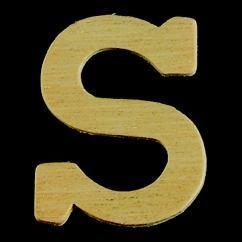 8735 626- 4cm houten letter S