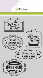 CE185070/1020- Craft Emotions mask stencil A5 fifties kitchen labels