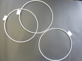 wit gelakte metalen dichte ring van 22cm doorsnee - 6770 223