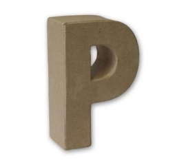 1929 3116- stevige decoratie letter van papier mache - 3D letter P