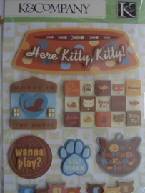 5153- K&Co grand adh. 3D stickers katten afbeeldingen