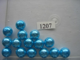 15 x glasparels 12mm turqoise 12006/1207