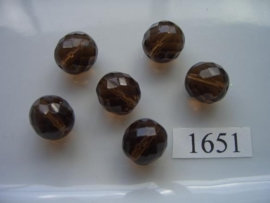 6 stuks ovaal 13x14mm 1651