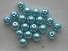 2228- 20 x glasparels 8mm licht turqoise blauw