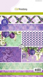 CE118040/0105- 32 vel Craft Emotions paper stack purple holiday A5