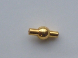 CH.230.G- magneetsluiting voor  ronde veters 1.5 x 2 mm. goudkleur
