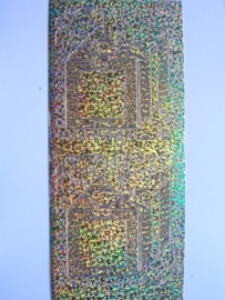 st684- holografische stickers cadeaus goud 10x20cm