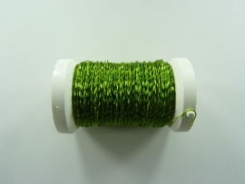 KN6482 965- 50 meter bouillon effect metaaldraad  groen 0.25mm dik