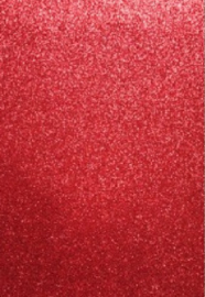 CE800201/1534- 5 stuks foam vellen van 22x30cm en 2mm dik rood glitter