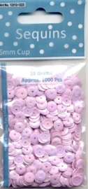 CE420001/1223- 10 gram pailletten 6mm facon babyroze (ca. 1000 stuks!)