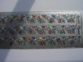 st744- stickervel met kerst hoekjes multicolor 10x20cm