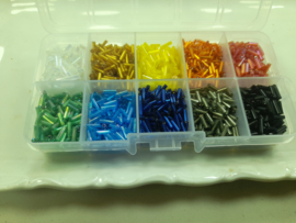 100 gram 6 mm stiftjes in 10 kleuren