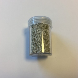 CE801580/4201- 22gram mini pearls van 0.8-1.0mm zilver