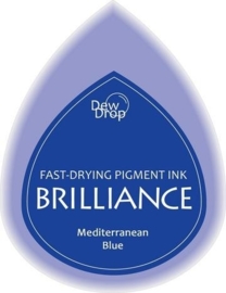 132019/1018- brilliance stempelkussen dew drops blue 3.5x5cm
