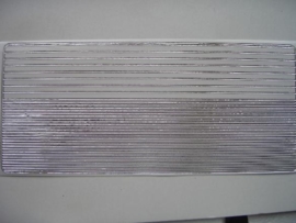 402- randje recht 2 breedtes transparant zilver 10x20cm