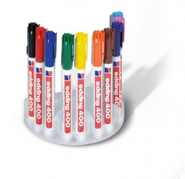 CE380400/9999- 10 stuks Edding-400 permanent marker met punt van 1mm assorti