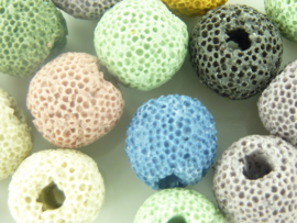 3289- 20 stuks imitatie lavastone kralen van 10mm pastel kleurenmix