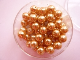 50 x ronde glasparels in een doosje 6mm goud - 2219 674