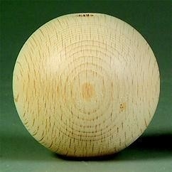 hele grote blank houten bal / kraal ongelakt 60mm