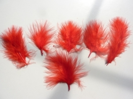 0.CH.07A. ruim 100 stuks (18 gram) verentoefjes van 7 tot 10cm lang rood